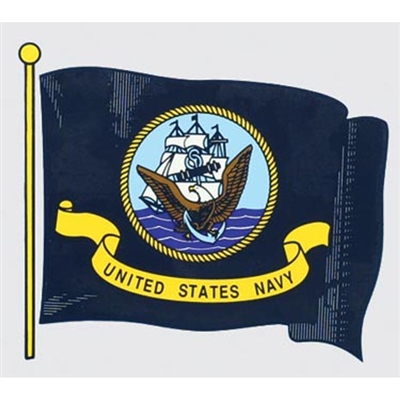 US NAVY WAVY FLAG DECAL